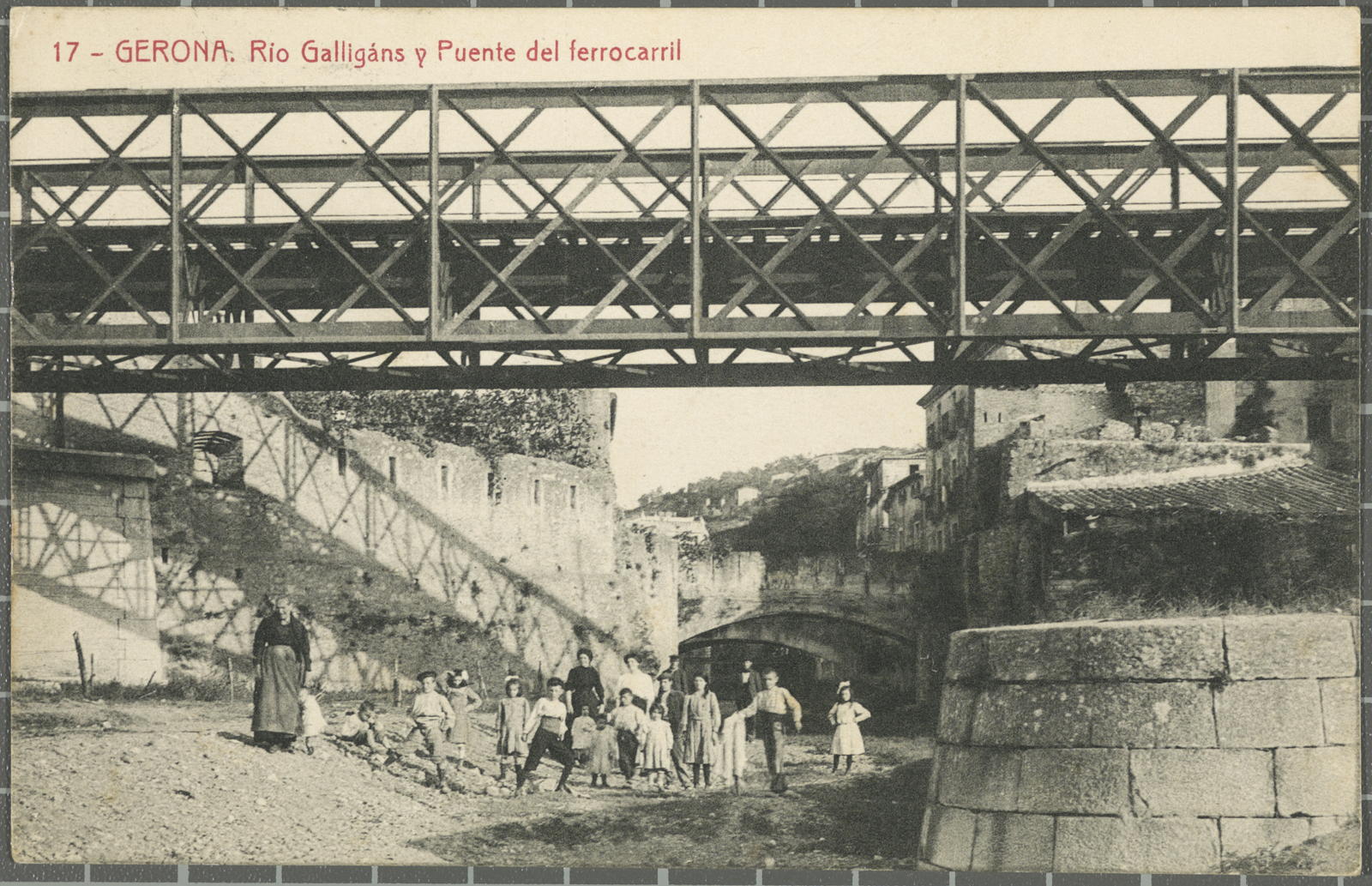 Desconegut, 17 -Gerona. Galligáns River and Railway Bridge