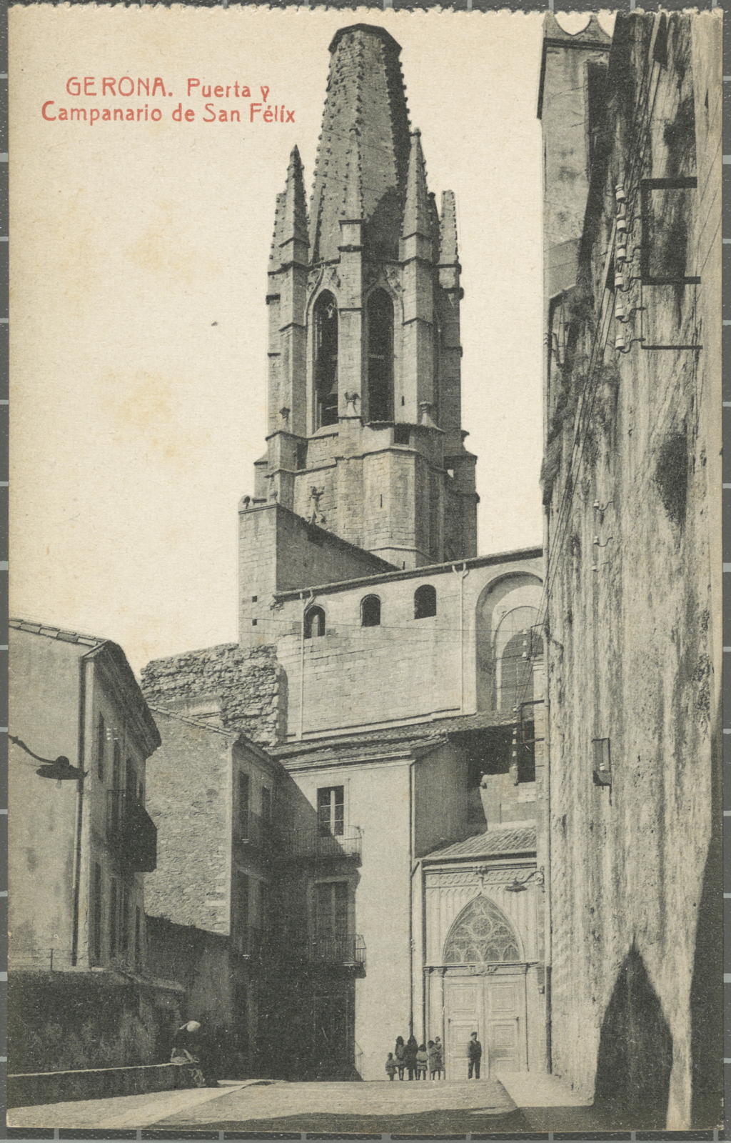 Desconegut, Gerona. Puerta y Campanario de San Félix