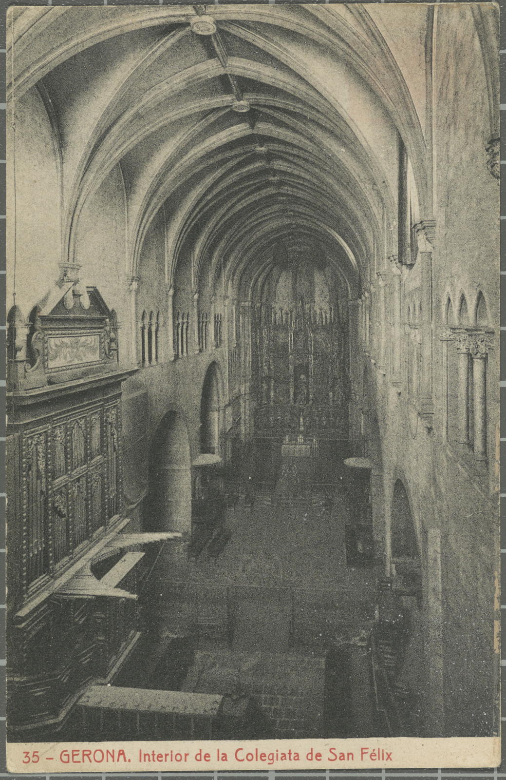 Desconegut, 35 -Gerona. Interior de la Colegiata de San Félix