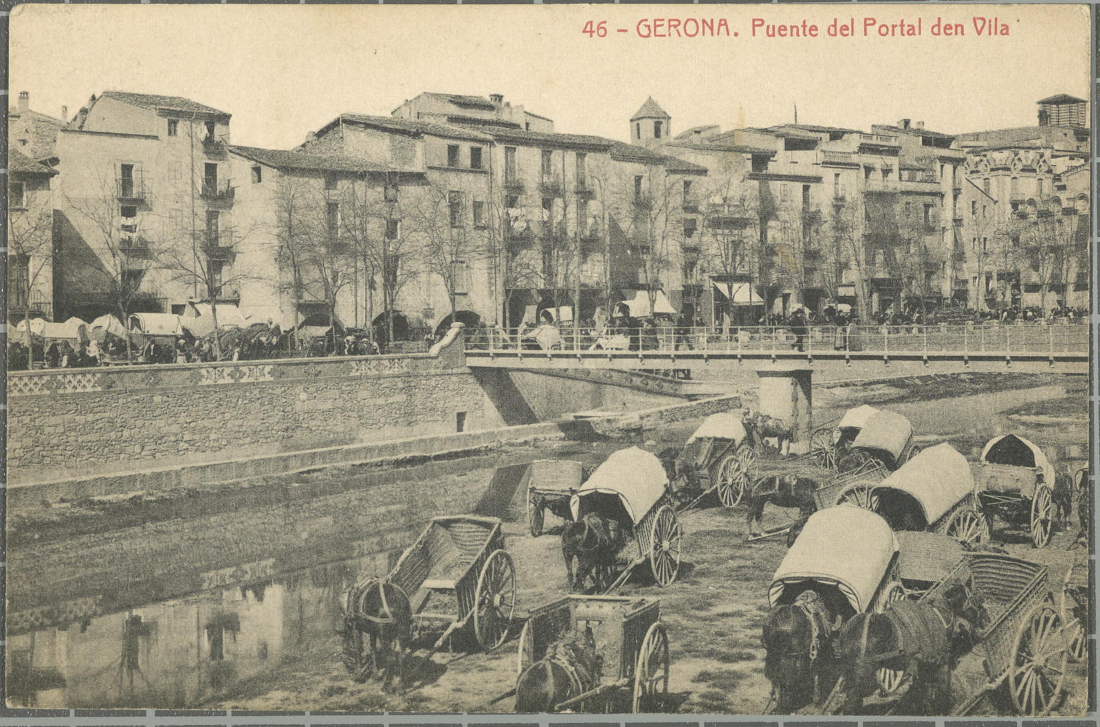 Desconegut, 46-Gerona. Bridge of the Portal d’ en Vila