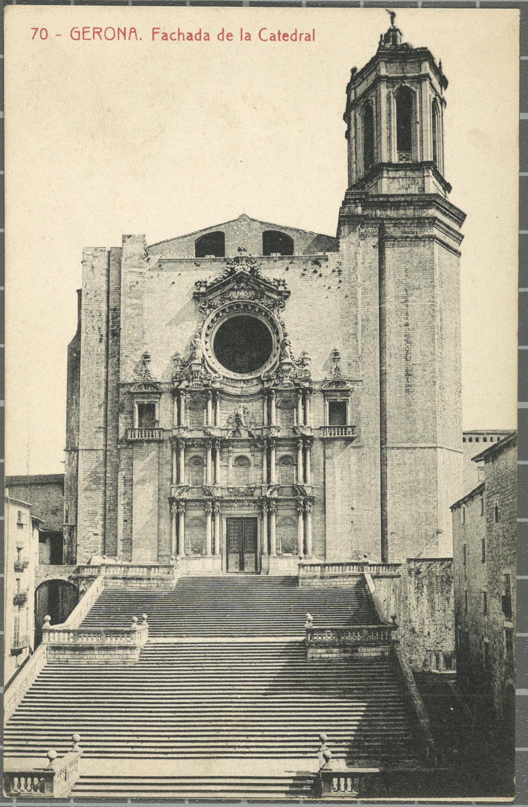 Desconegut, 70 -Gerona. Fachada of the Cathedral