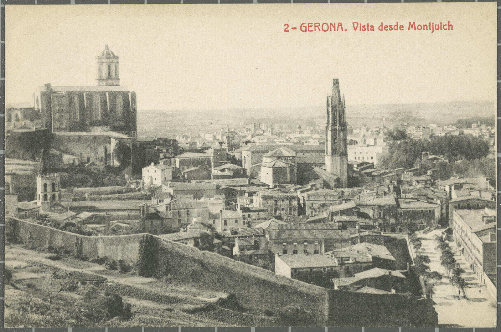 Desconegut, 2-Gerona. Vista des de Montjuïc