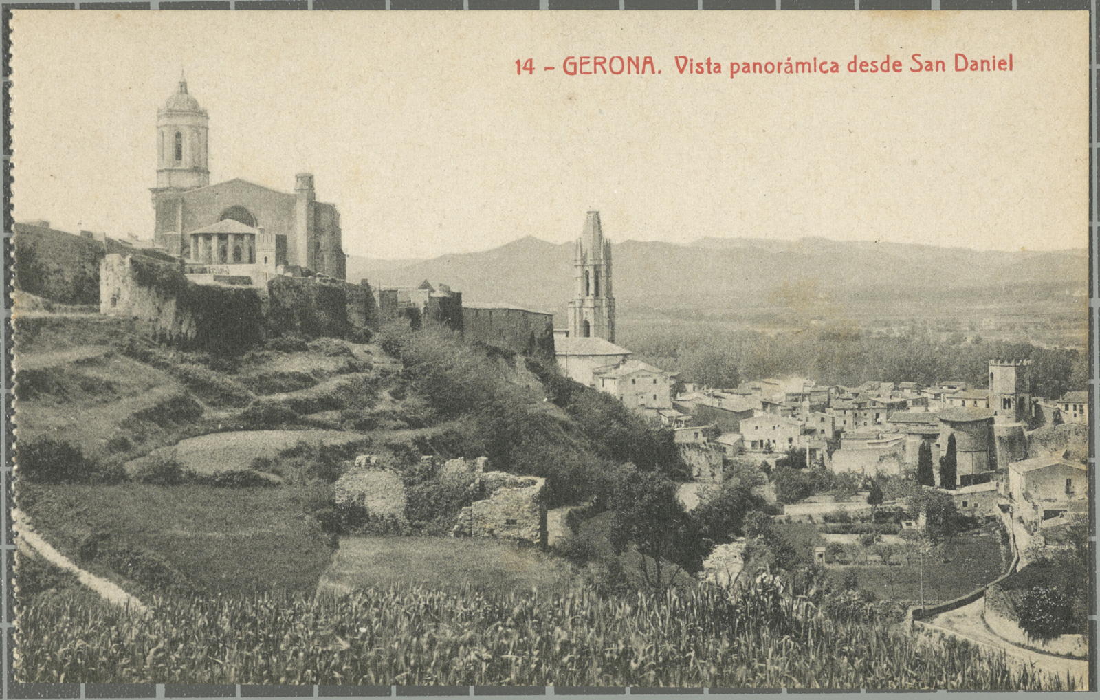 Desconegut, 14 -Gerona. Vista panoràmica desde San Daniel