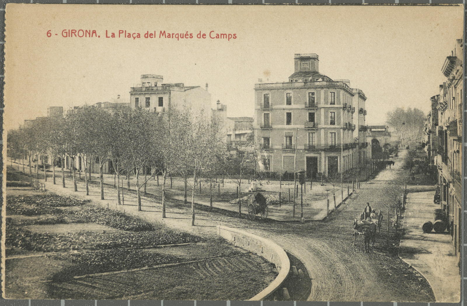 Desconegut, 6 -Girona. The Square of the Marquis of Camps