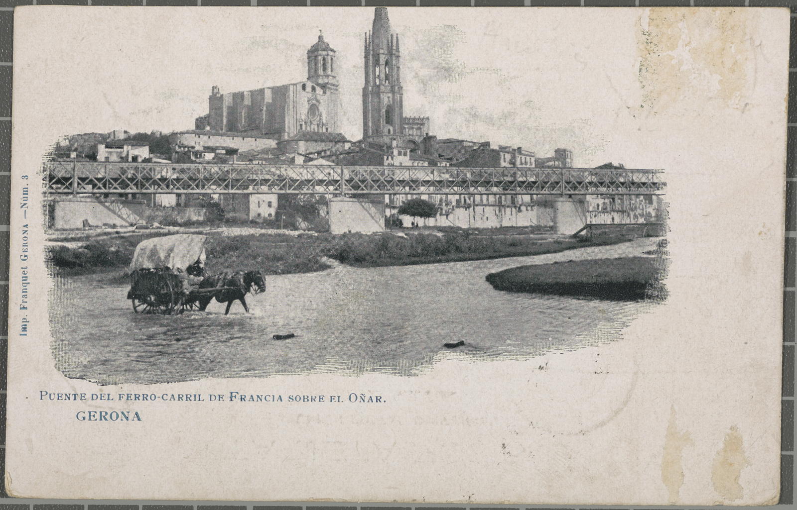 Desconegut, Puente del ferro-carril de Francia sobre el Oñar. Gerona. -Núm. 3
