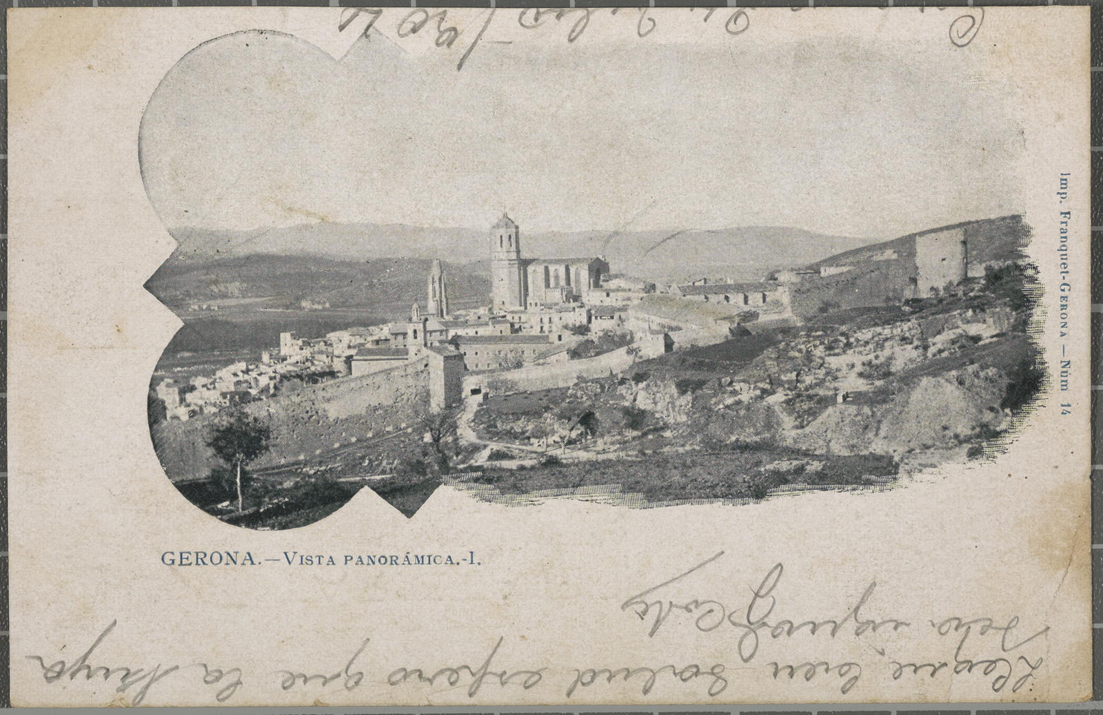 Desconegut, Gerona.-Panoramic view.-E. Gerona.-Núm. 14