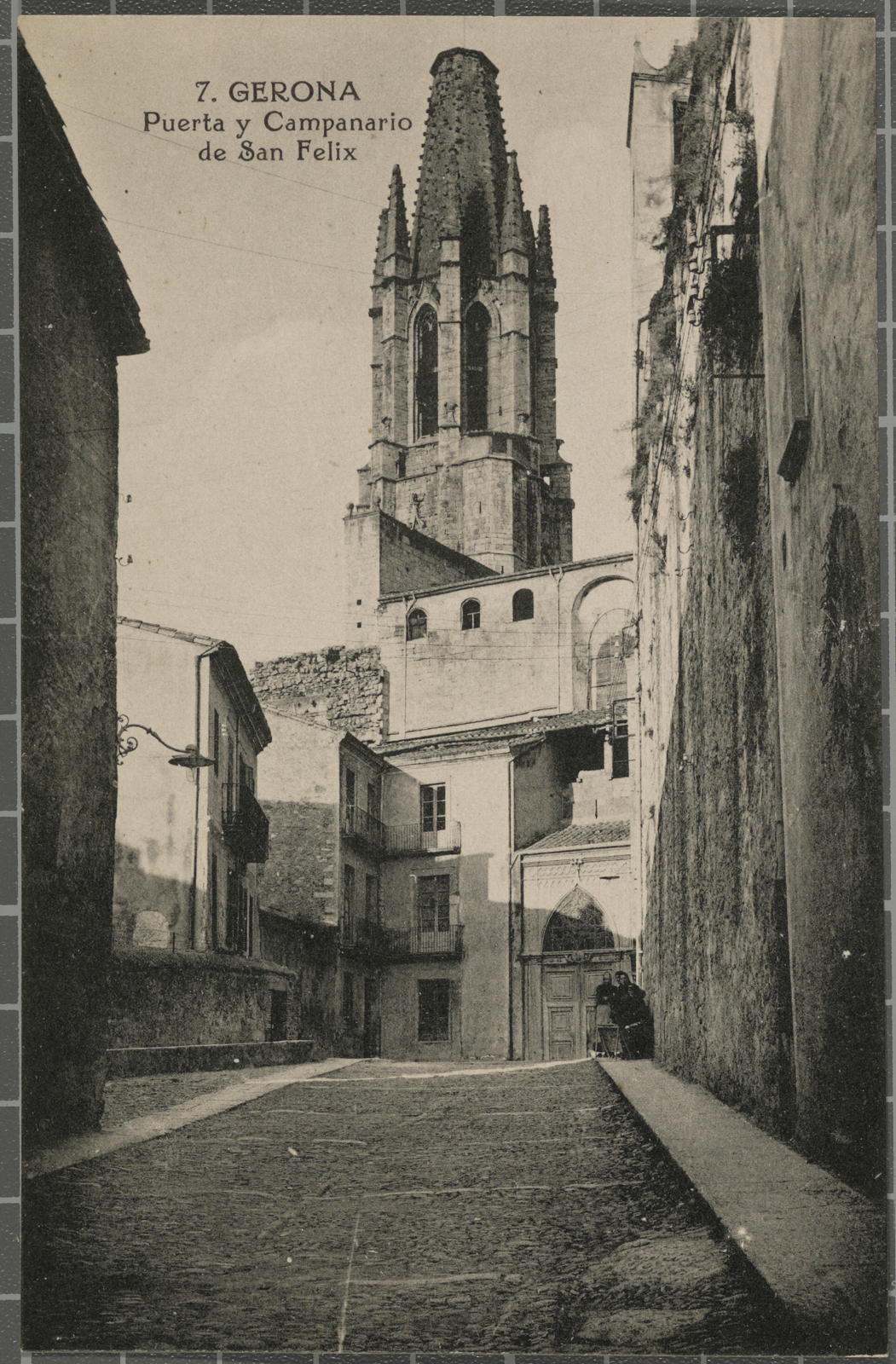 Desconegut, 7. Gerona- Puerta y Campanario de San Félix