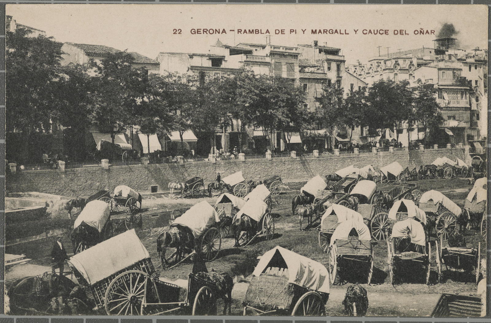 Desconegut, 22. Gerona - Promenade of Pi y Margall y cauce del Oñar