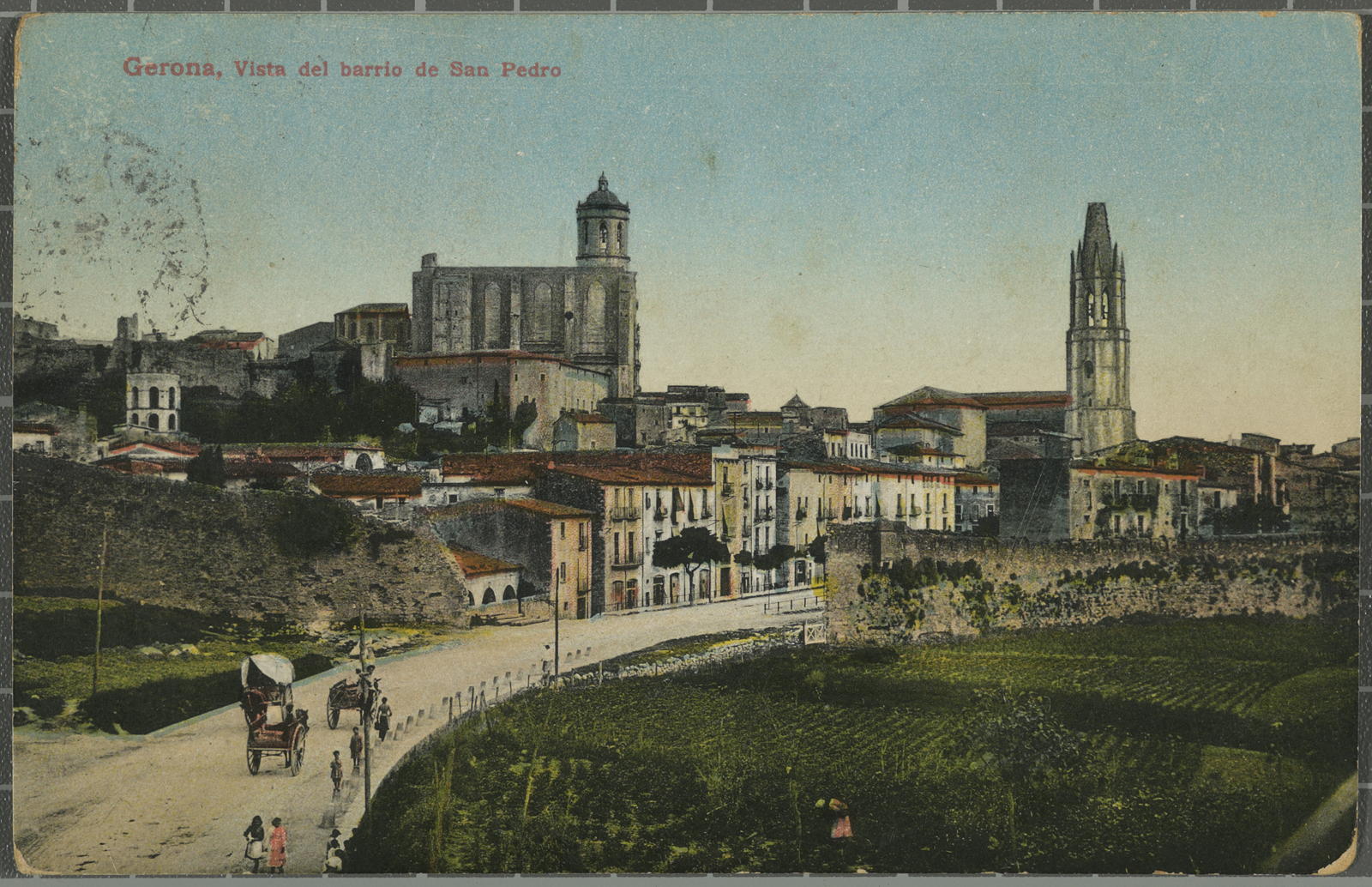 Desconegut, Gerona, Vista del barrio de San Pedro