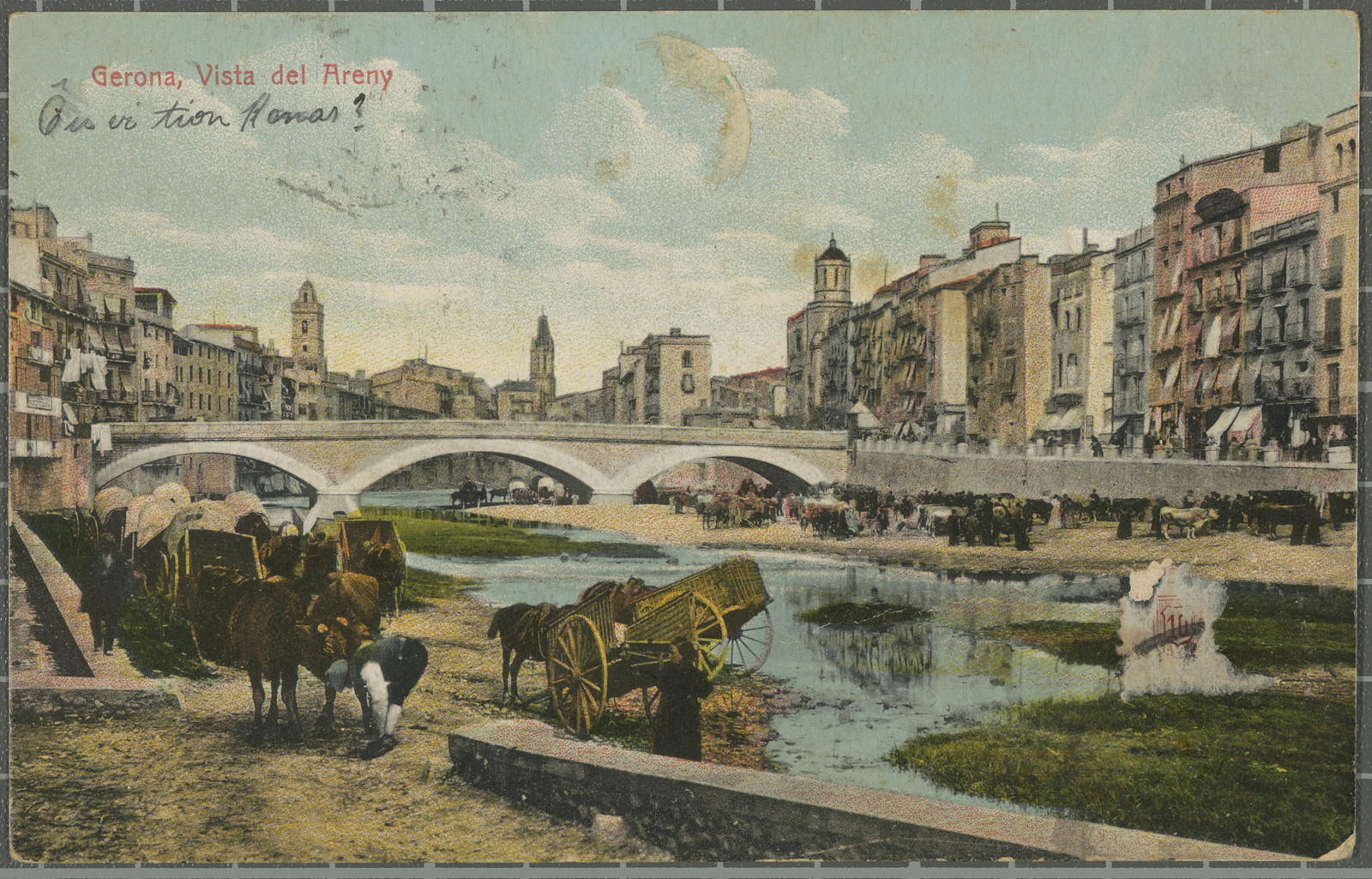 Desconegut, Gerona, Vista de l'Areny