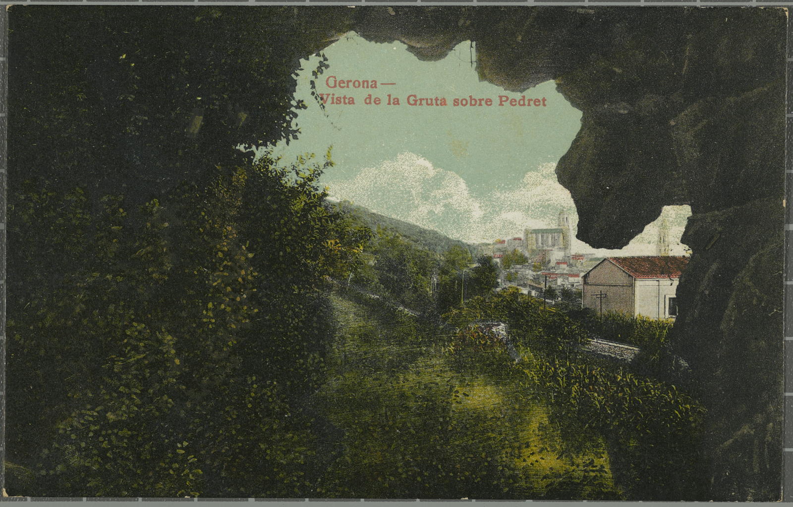 Desconegut, Gerona- Vista de la Gruta sobre Pedret