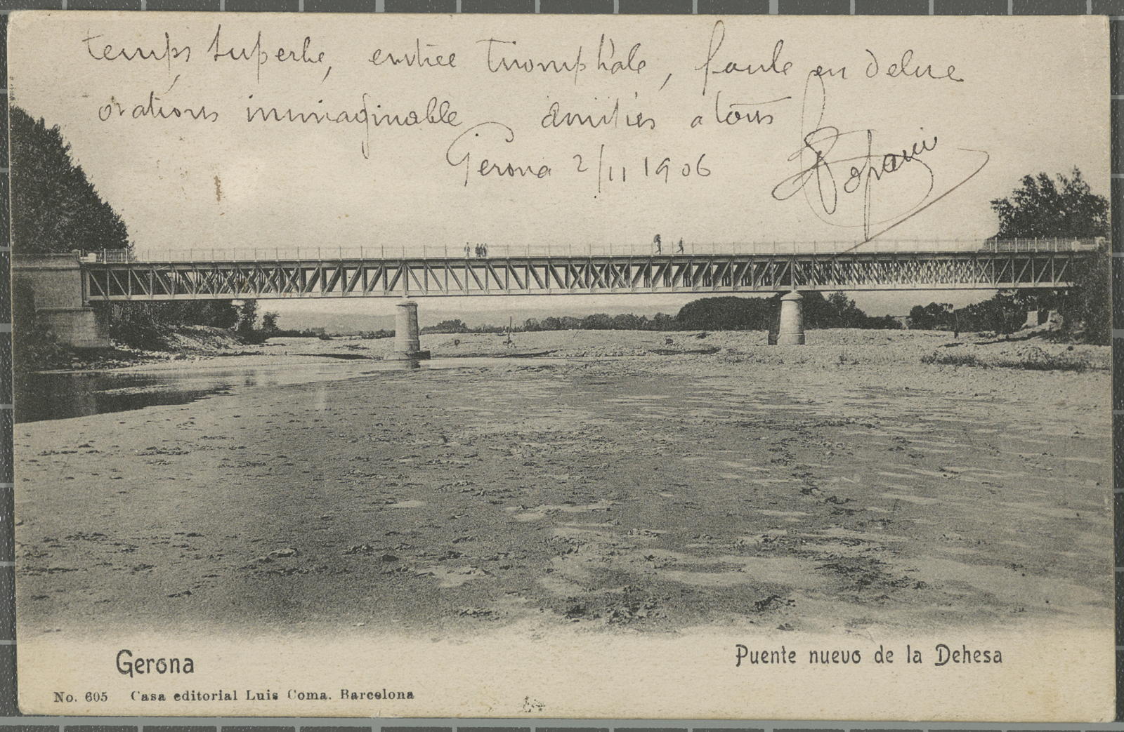 Desconegut, Gerona. New Bridge of Dehesa