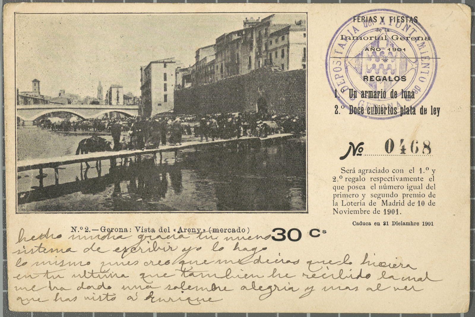 No. 2. Gerona: View of the Areny (market)
