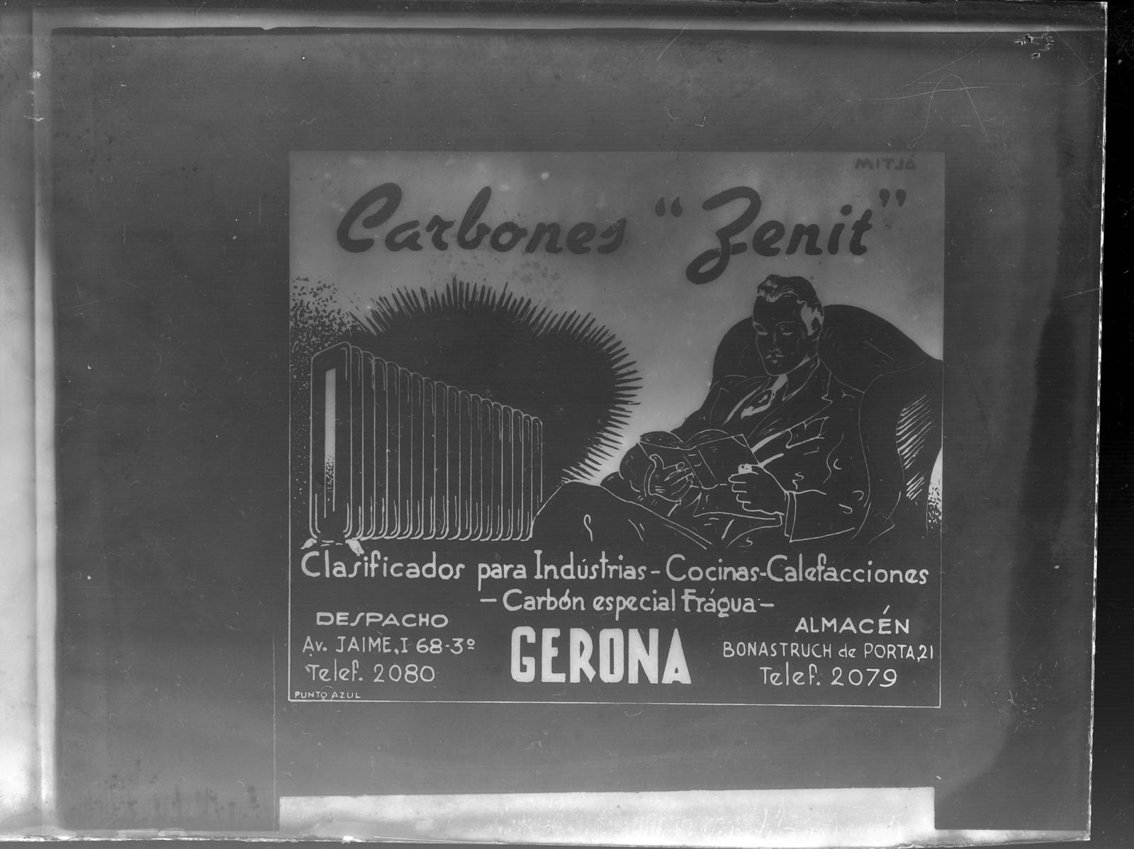 Desconegut, [Cartell publicitari de Carbons Zenit]