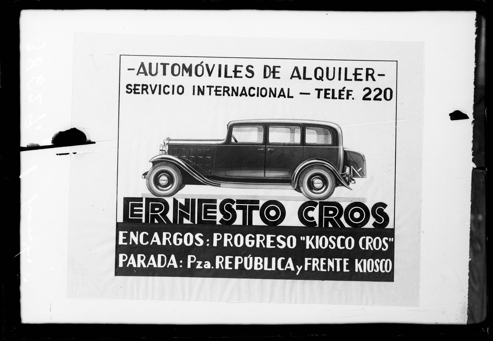 Desconegut, [Advertising poster by Ernesto Cros]