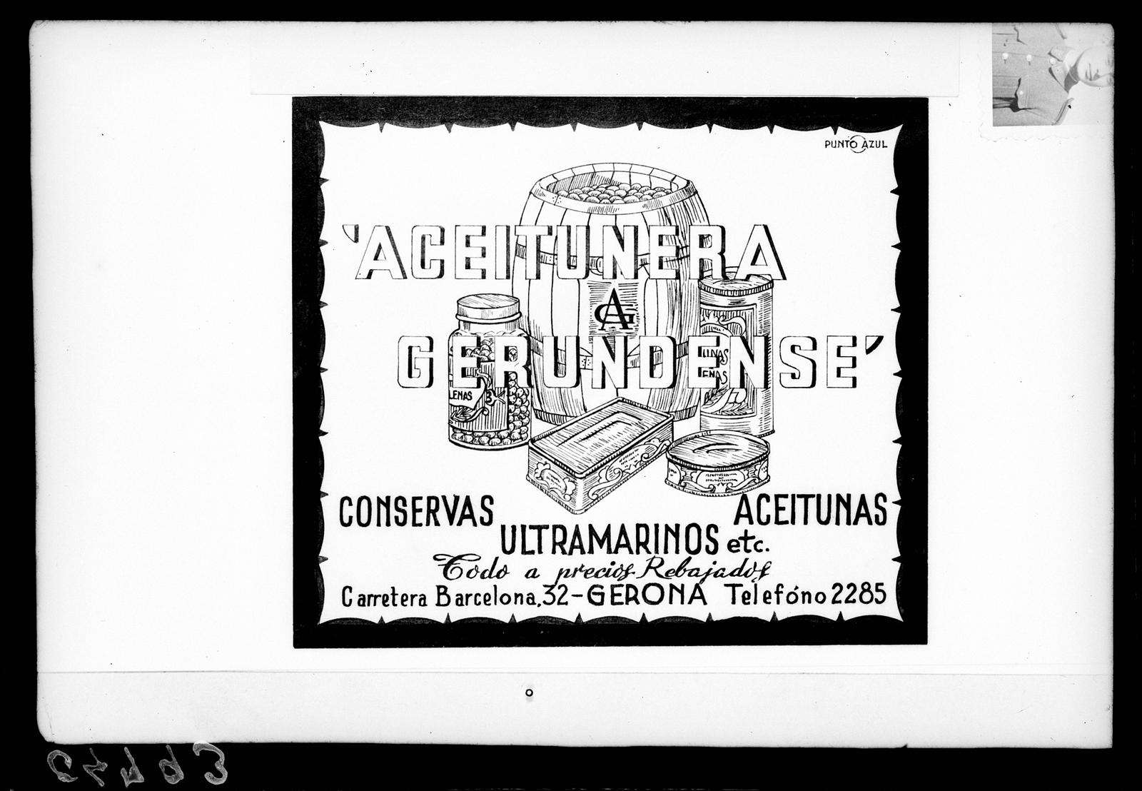 Desconegut, [Cartell publicitari de Aceitunera Gerundense]