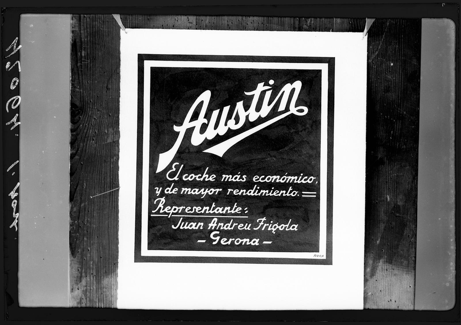 Desconegut, [Posters of car brands Austin and Citroën]