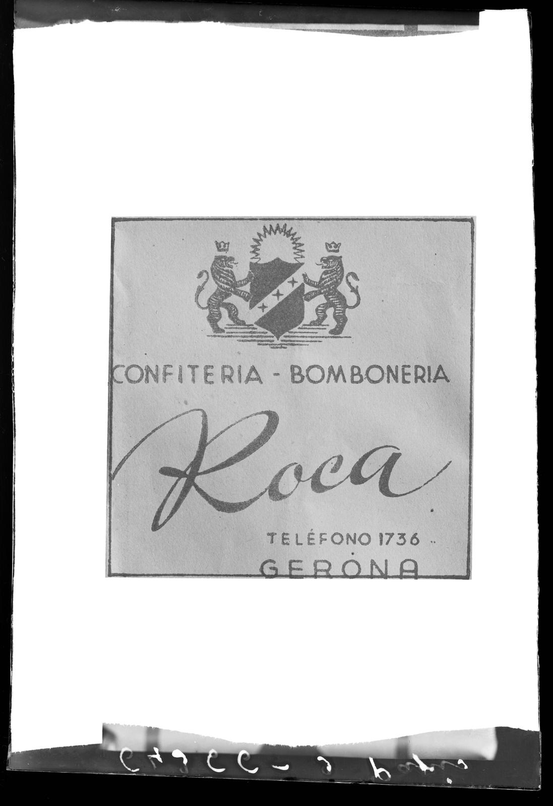 Desconegut, [Cartell publicitari de la confiteria Roca]