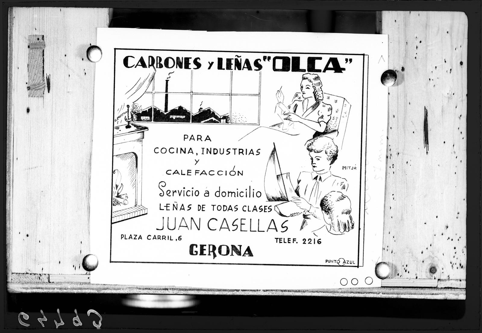 Desconegut, [Olca coals advertizing poster]