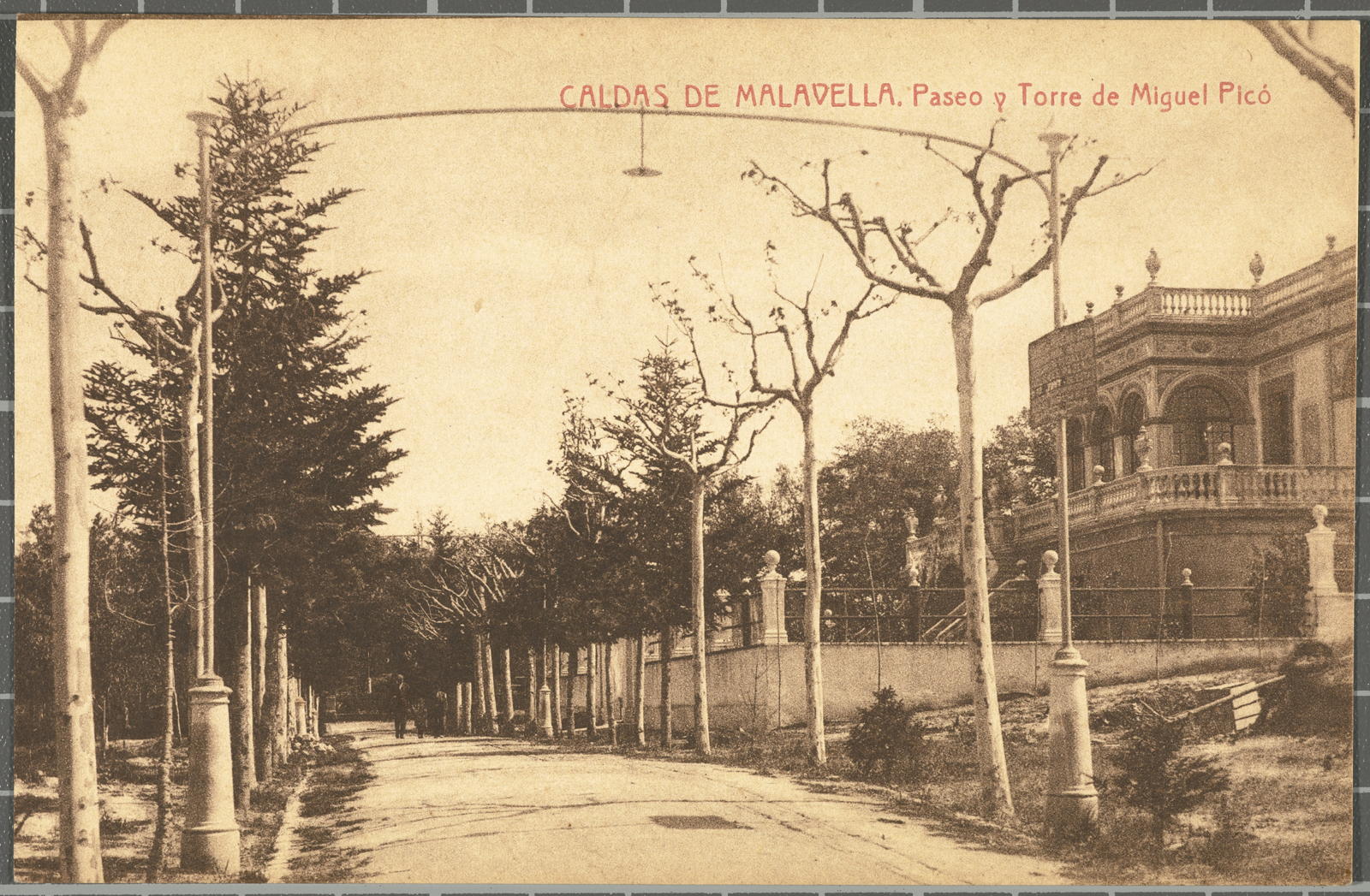 Josep Thomas Bigas, CALDAS DE MALAVELLA. Paseo y Torre de Miguel Picó