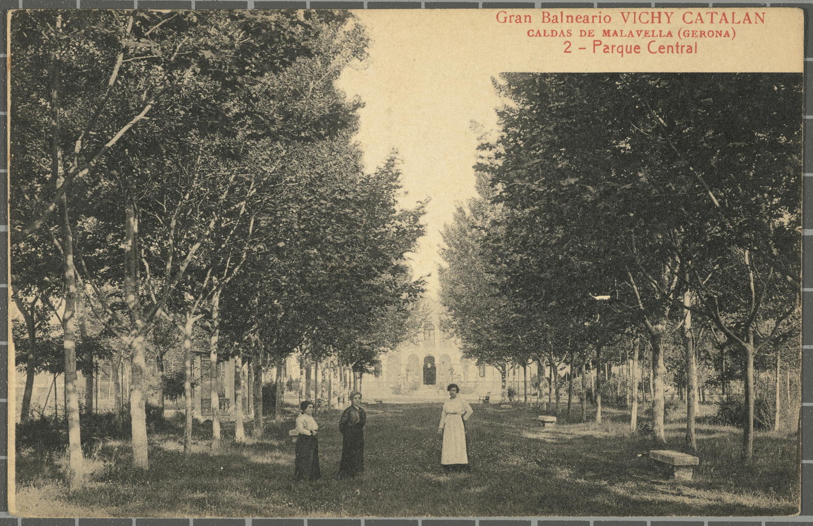 Gran Balneario VICHY CATALAN CALDAS DE MALAVELLA (Gerona) 2 - Parque Central