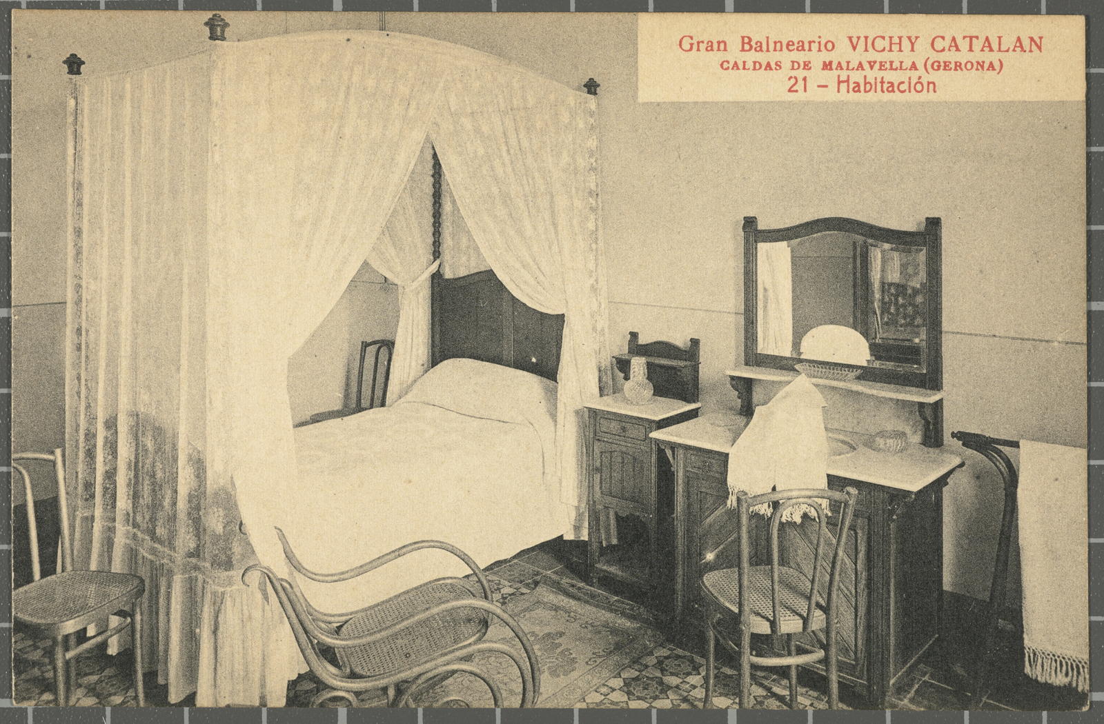 Josep Thomas Bigas, Gran Balneario VICHY CATALAN CALDAS DE MALAVELLA (Gerona ) 21 - Habitación
