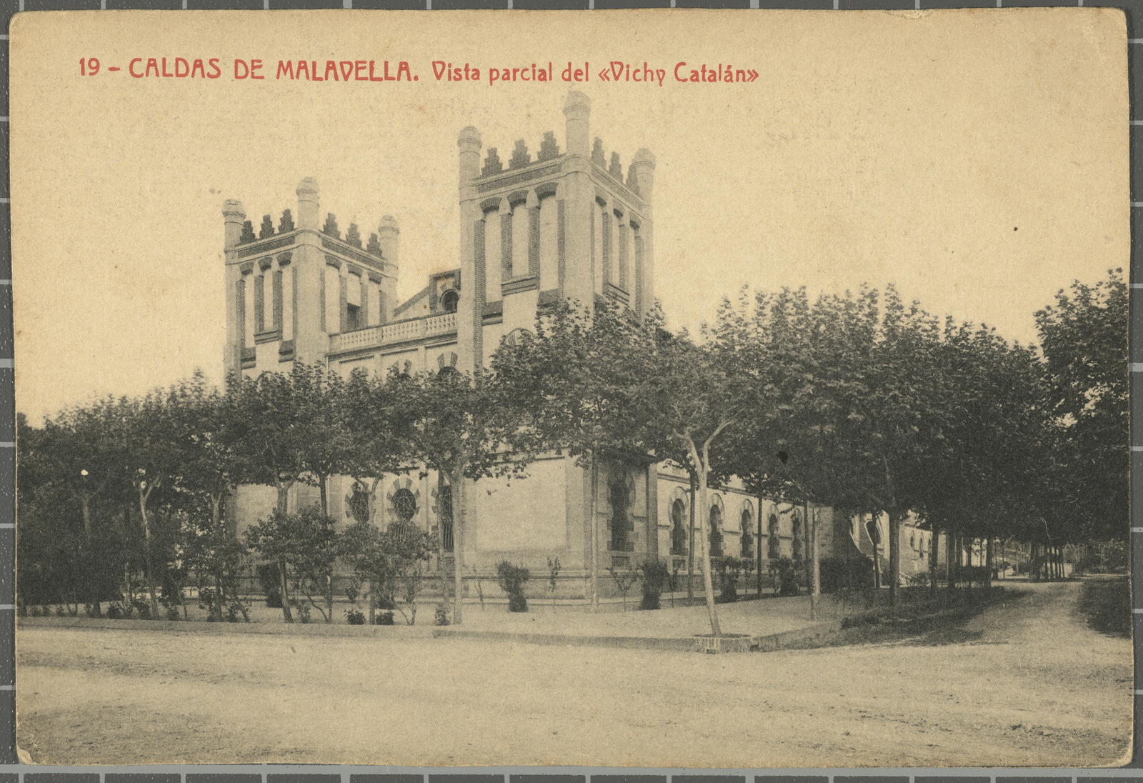 Josep Thomas Bigas, 19 - MALAVELLA CALDAS. Part view of the garden\ ‘Vichy Catalán\’
