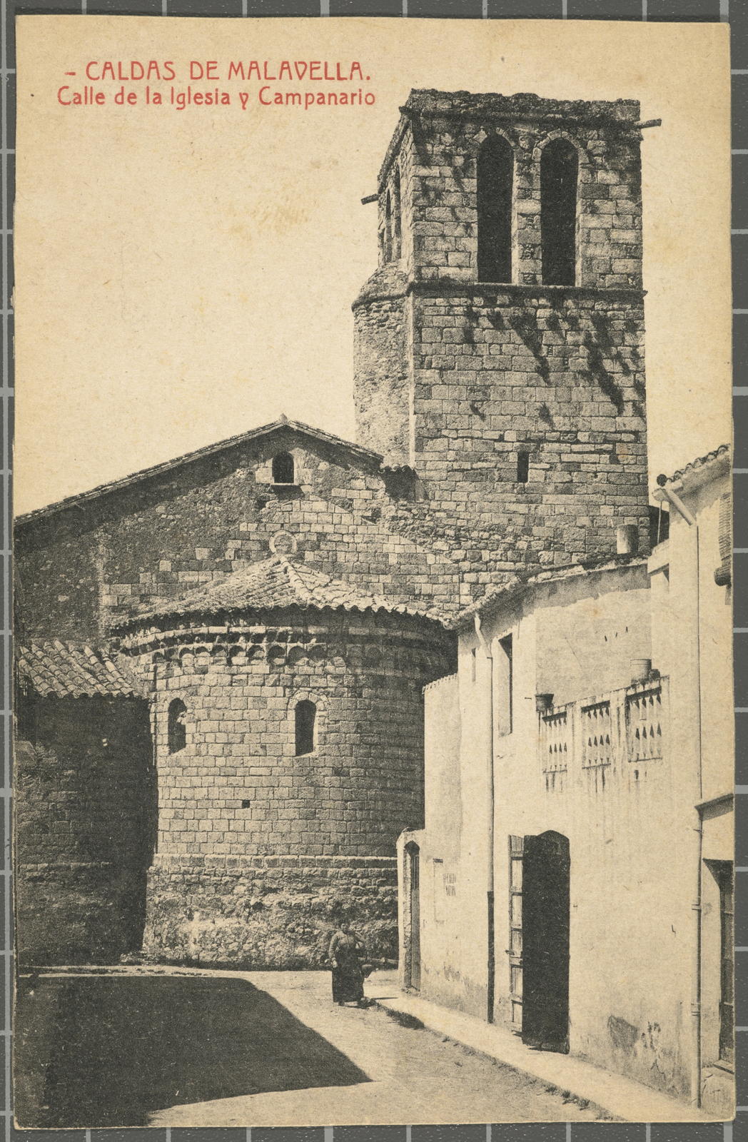Josep Thomas Bigas, CALDAS DE MALAVELLA. Calle de la Iglesia y Campanario