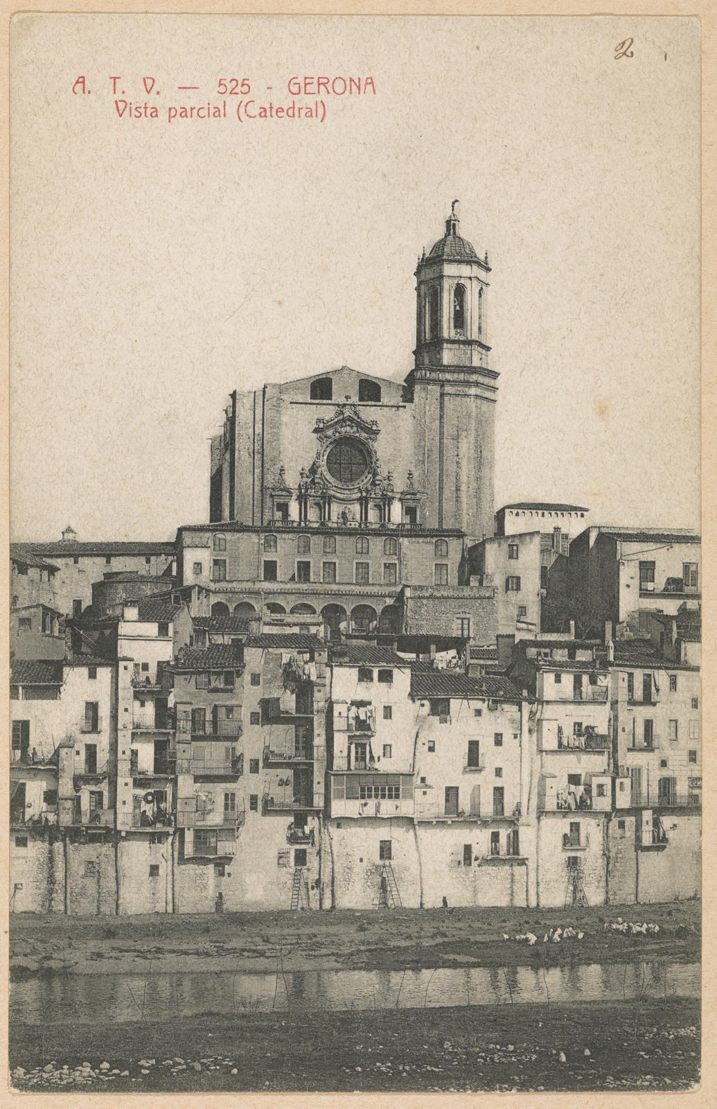 Desconegut, A.T.V.- 525 GERONA, Partial View (Cathedral)