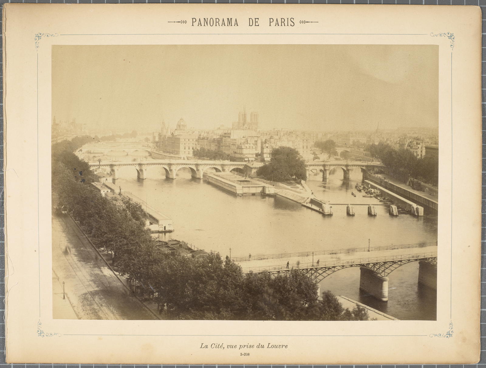 Desconegut, Panorama de París. La Cité, vue prise du Louvre