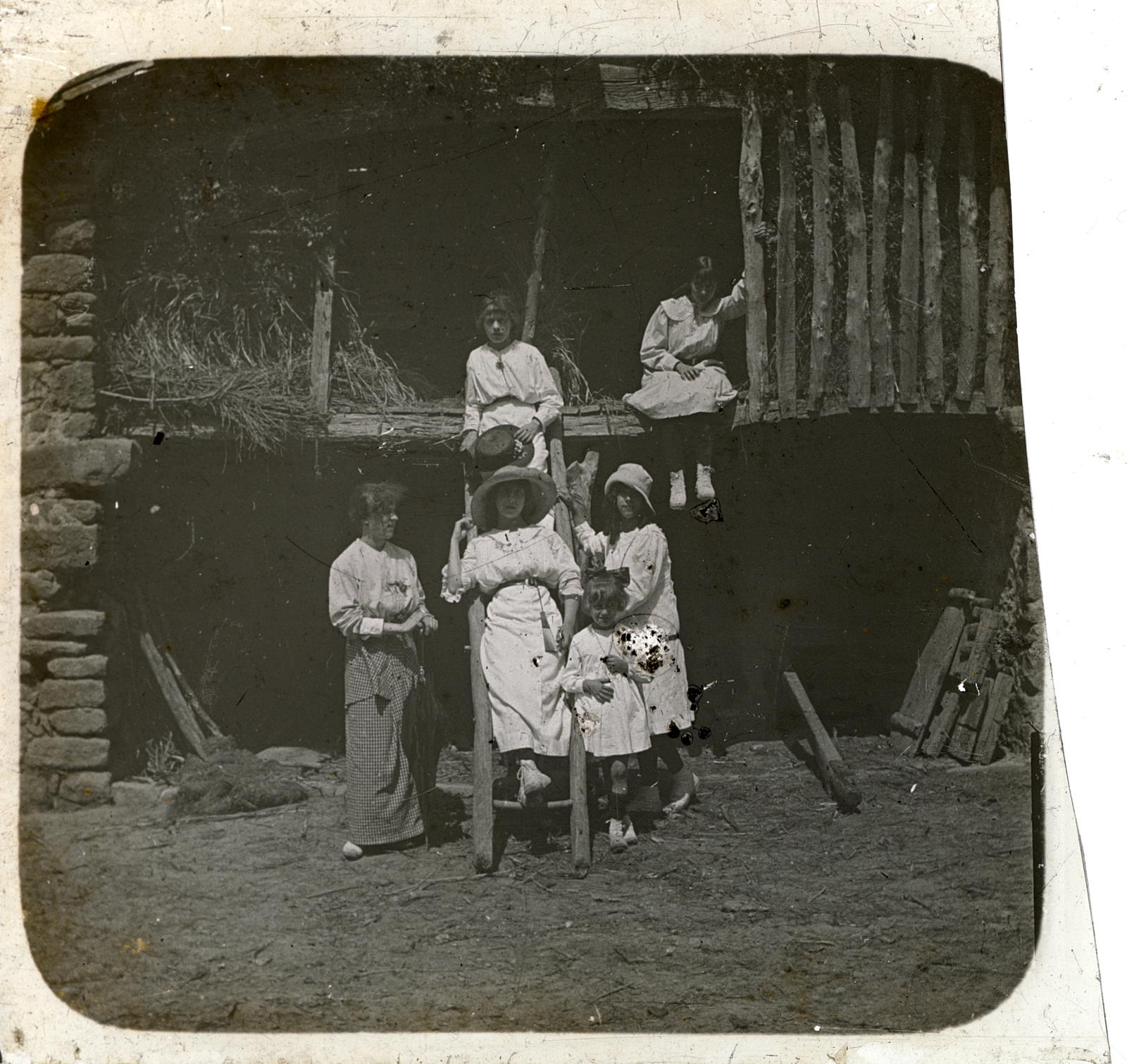 Desconegut, [Portrait in a haystack]