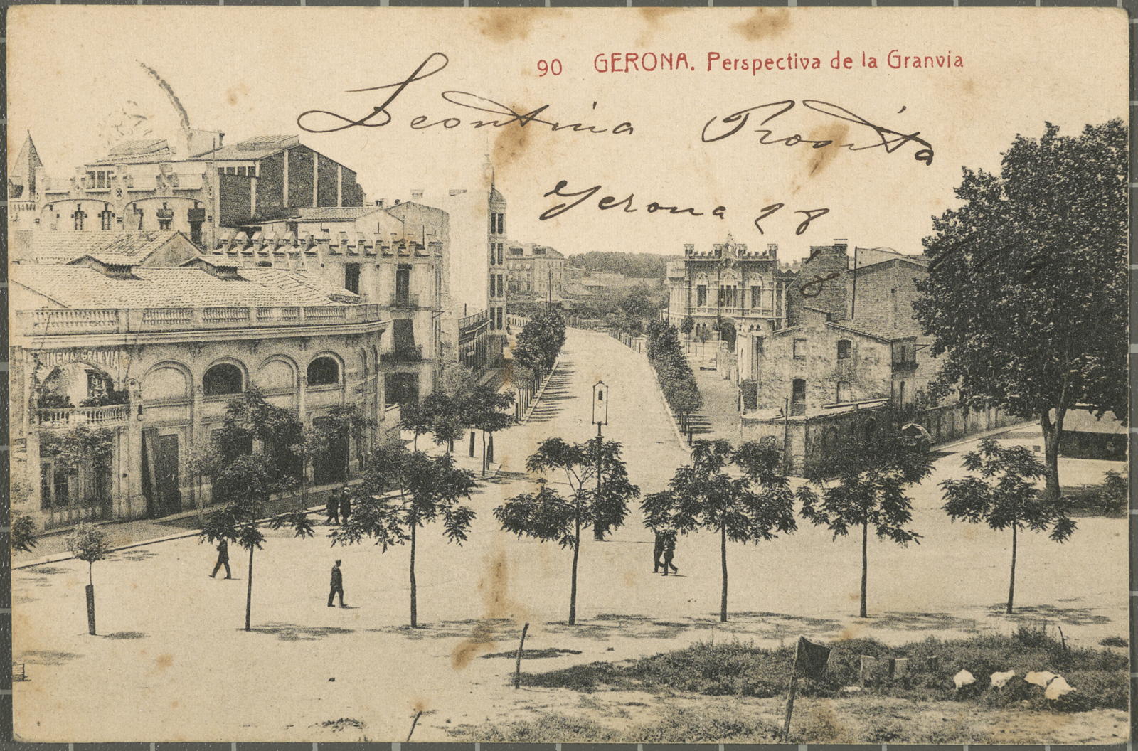 Desconegut, 90. GERONA. Perspectiva de la Granvia