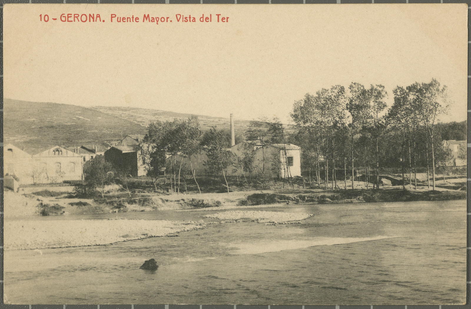 Desconegut, 10- GERONA. Mayor Bridge. View of the Ter