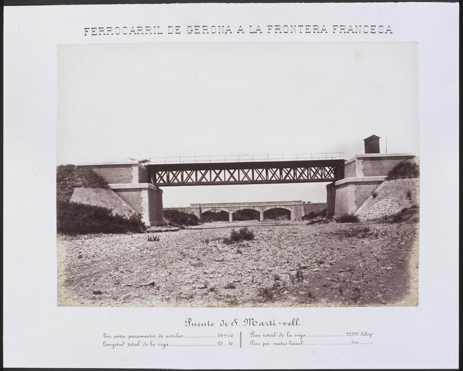 Desconegut, Railway from Gerona to the French Border. Bridge of S. Martí-vell