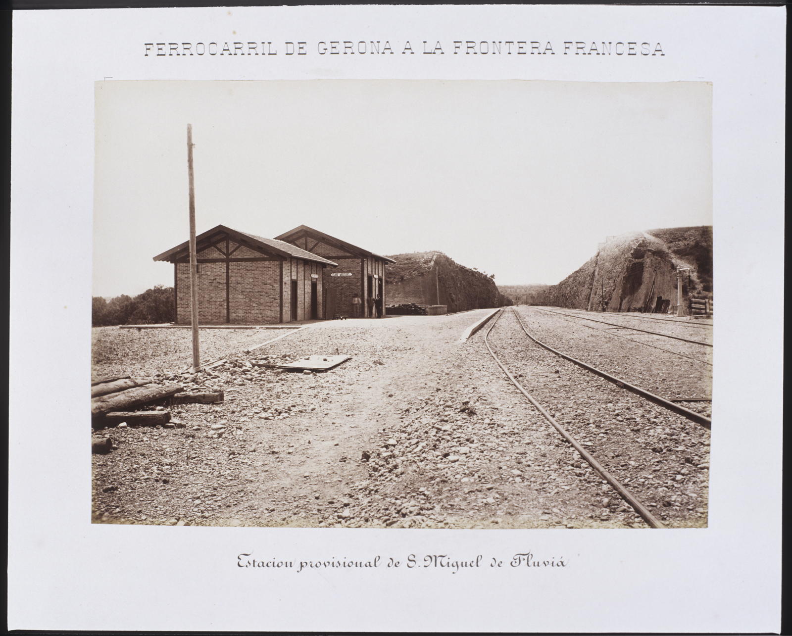 Desconegut, Railway from Gerona to the French Border. Interim station of S. Miguel de Fluvià
