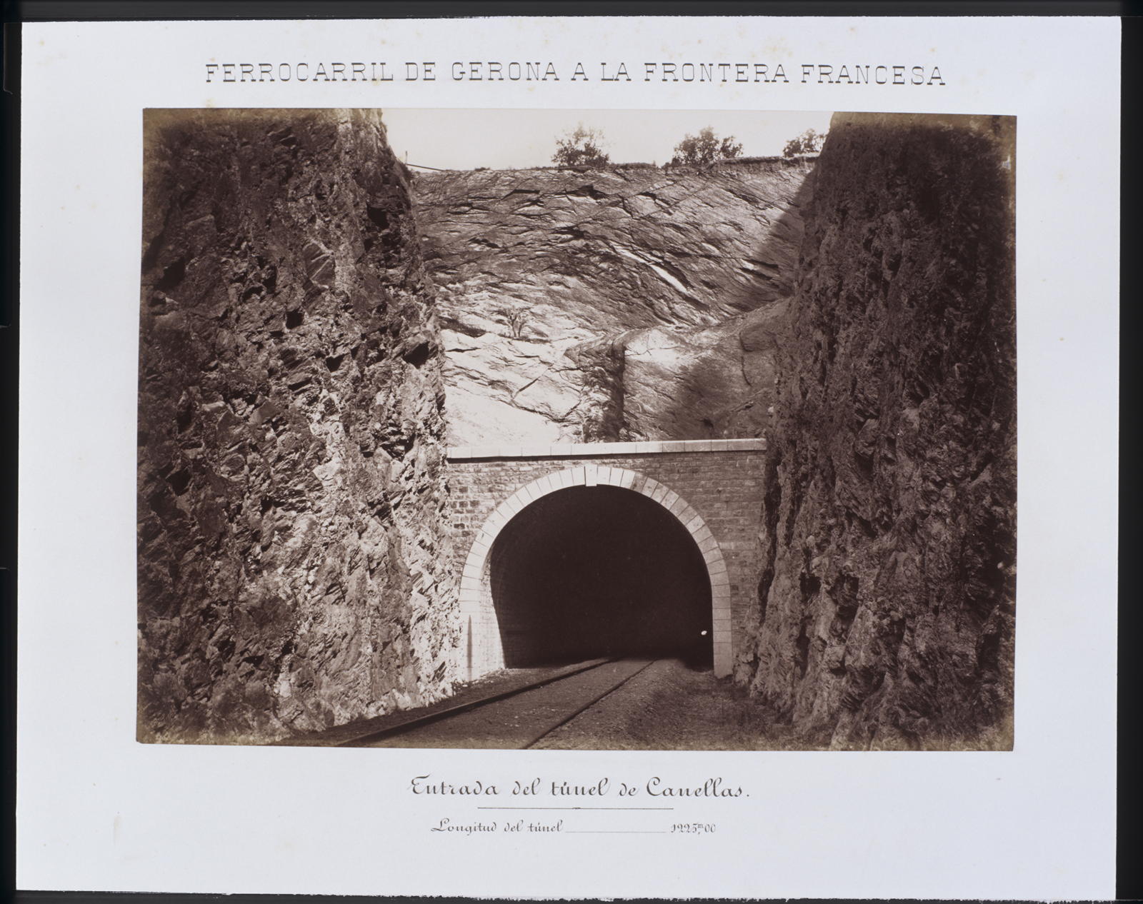 Desconegut, Railway from Gerona to the French Border. Canellas tunnel entrance