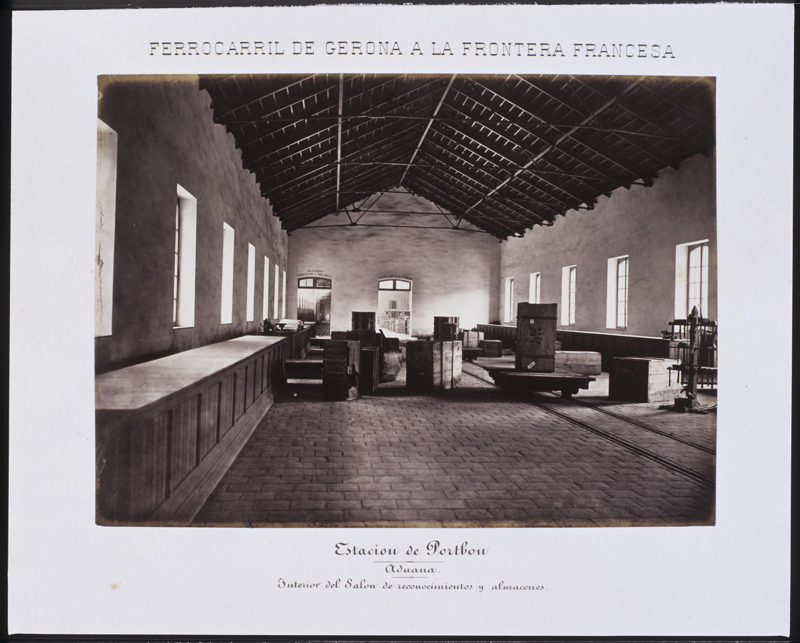 Desconegut, Railway from Gerona to the French Border. Station of Portbou. Aduana