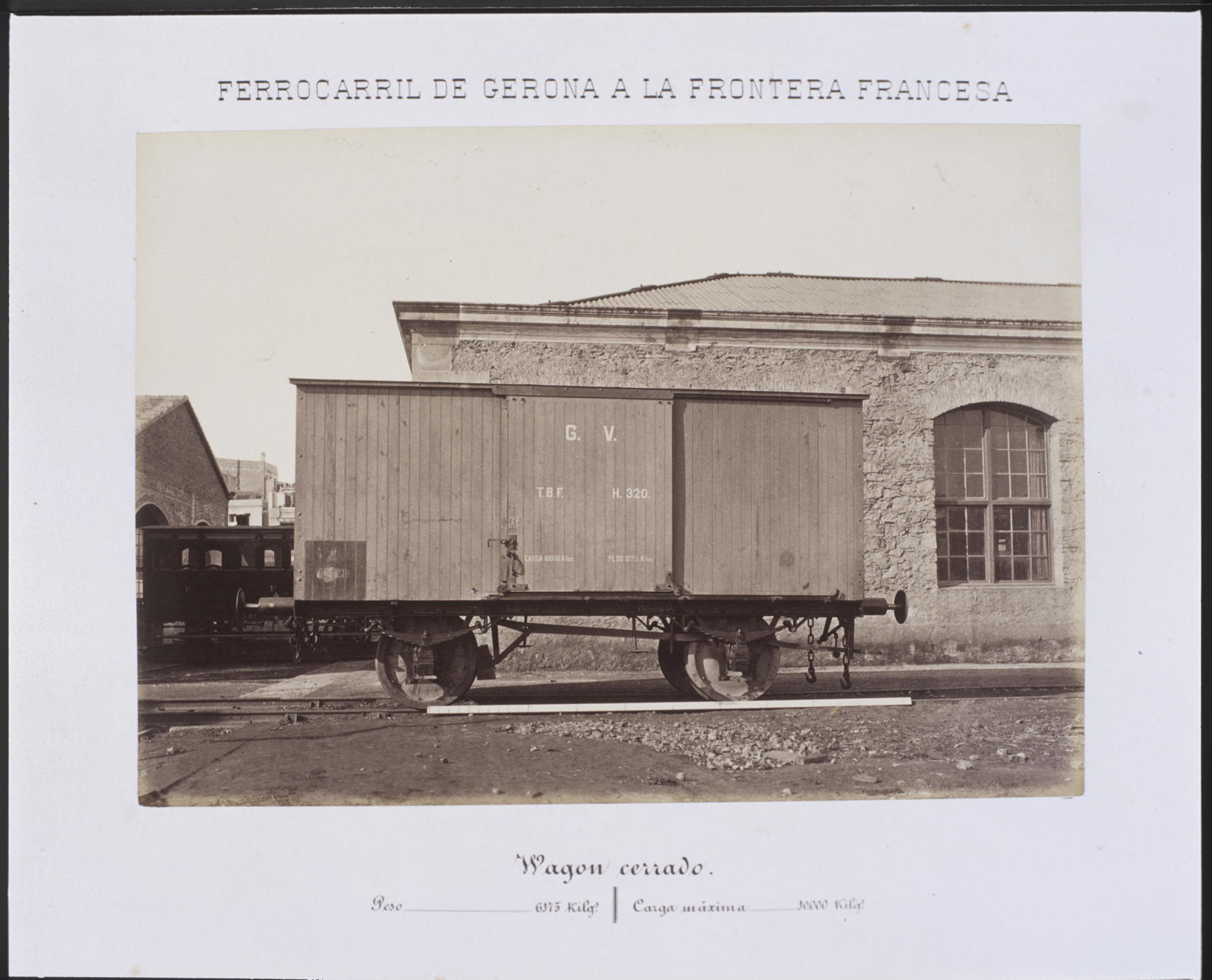 Desconegut, Railway from Gerona to the French Border. Vagon cerrado