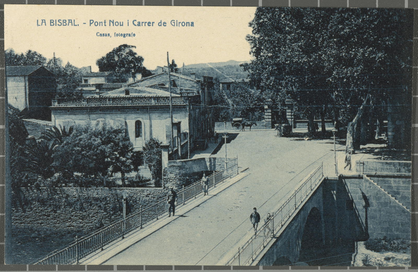 Casas, La Bisbal. - Pont Nou i Carrer de Girona