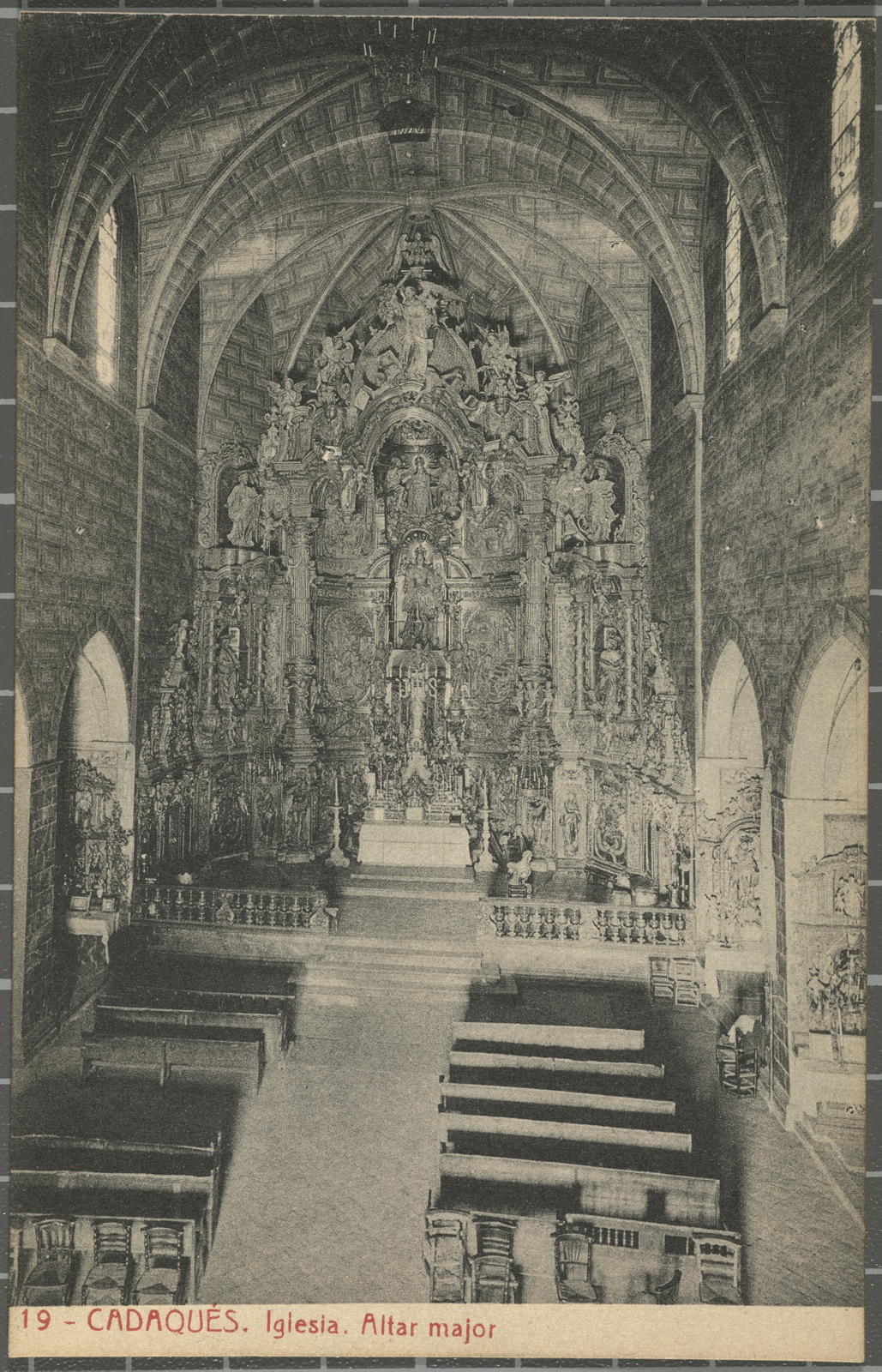 Desconegut, 19. Cadaqués. Iglesia. Altar Mayor.