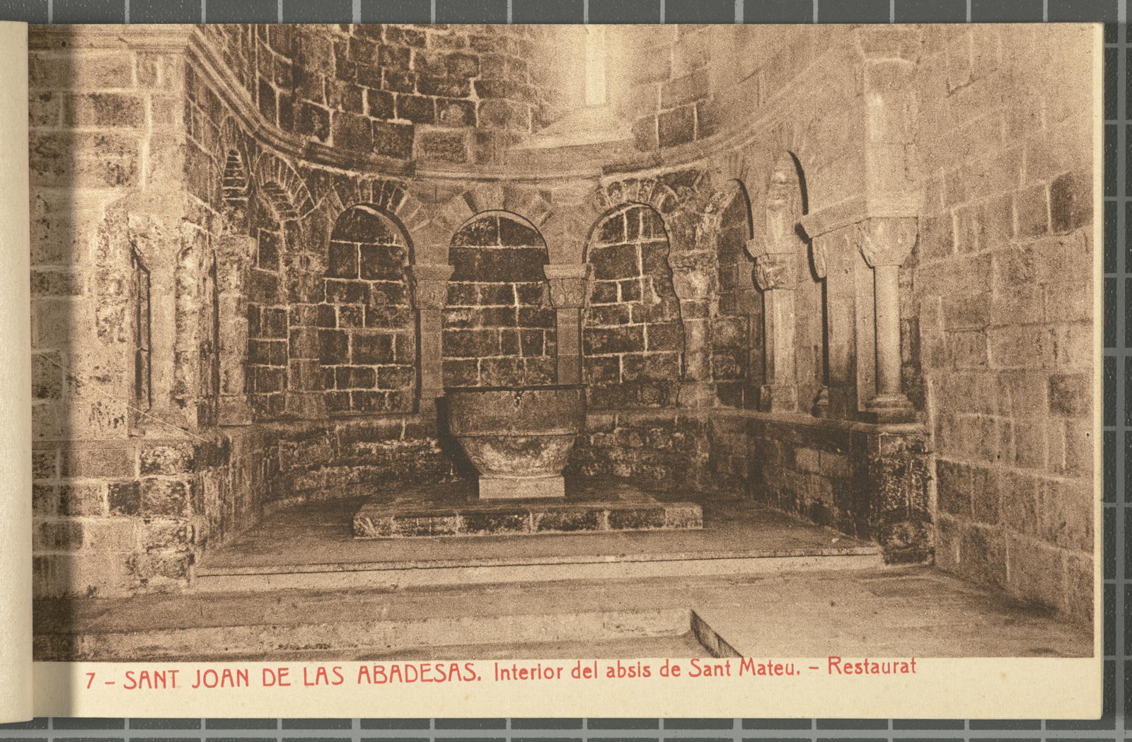 Desconegut, 7 - Saint Joan of las Abadesas. Interior of the apse of Saint Matthew. - Restorated.