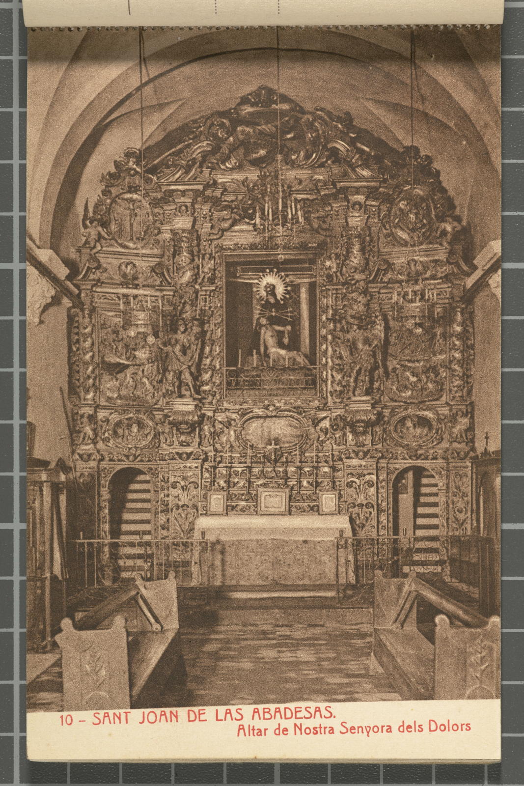 Desconegut, 10 - Saint Joan of las Abadesas. Altar of Our Lady of Sorrows