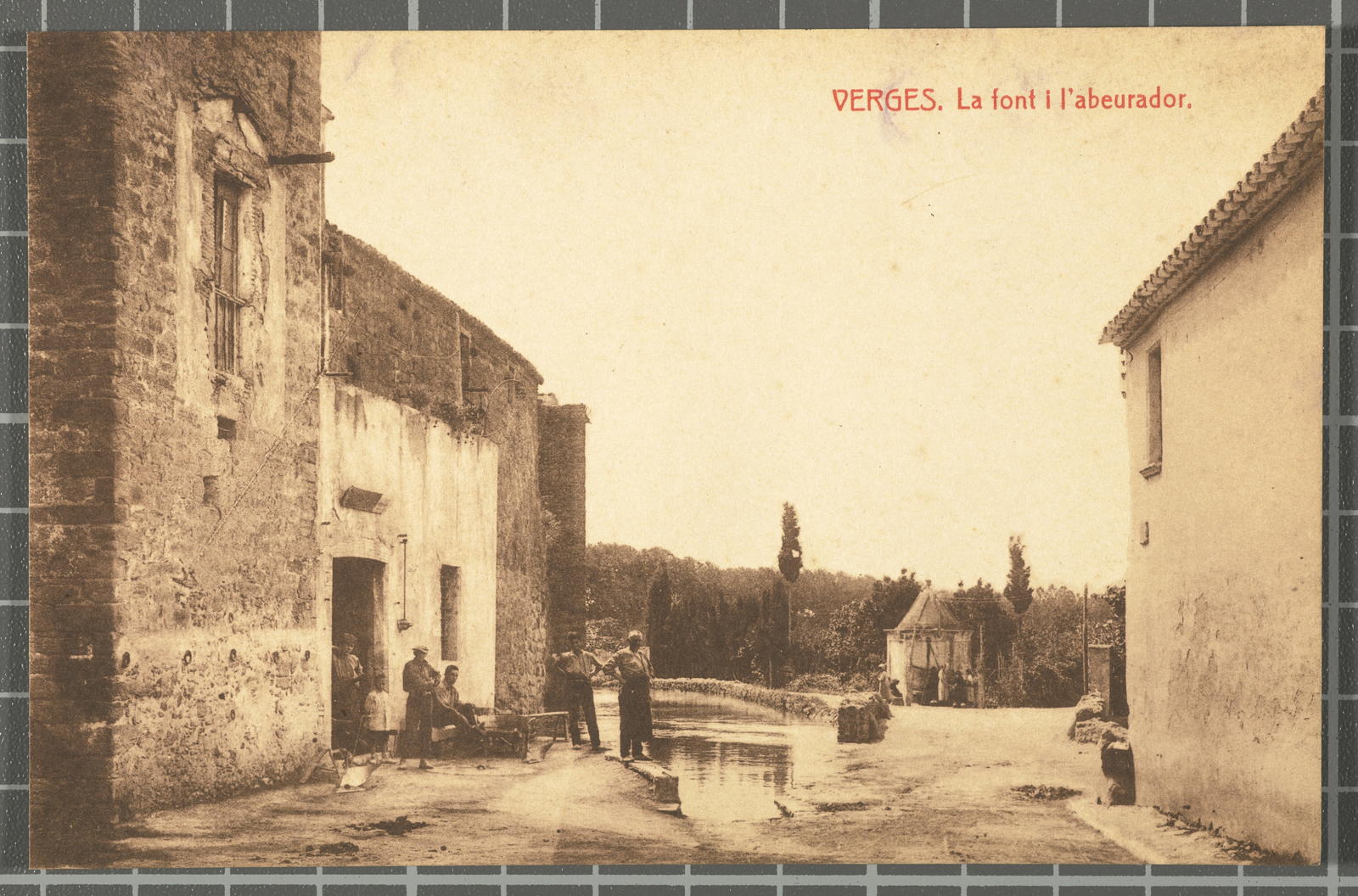 Desconegut, Verges. La font i l'abeurador