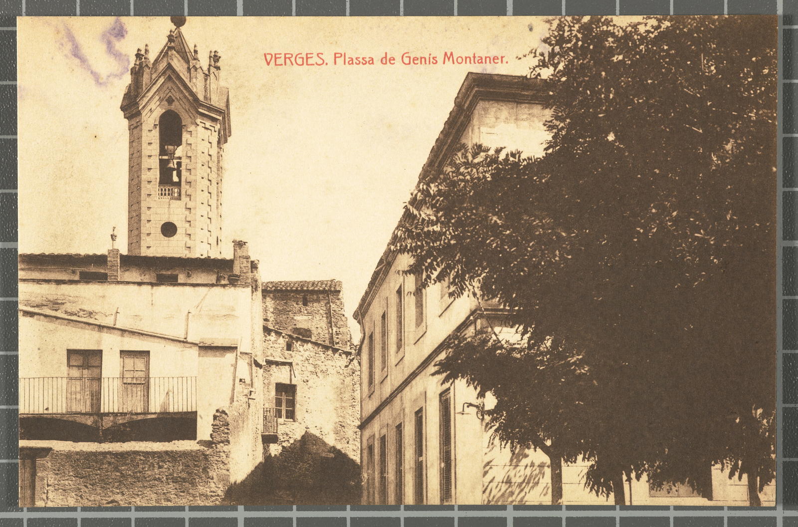Desconegut, Verges. Plaça de Genís Montaner