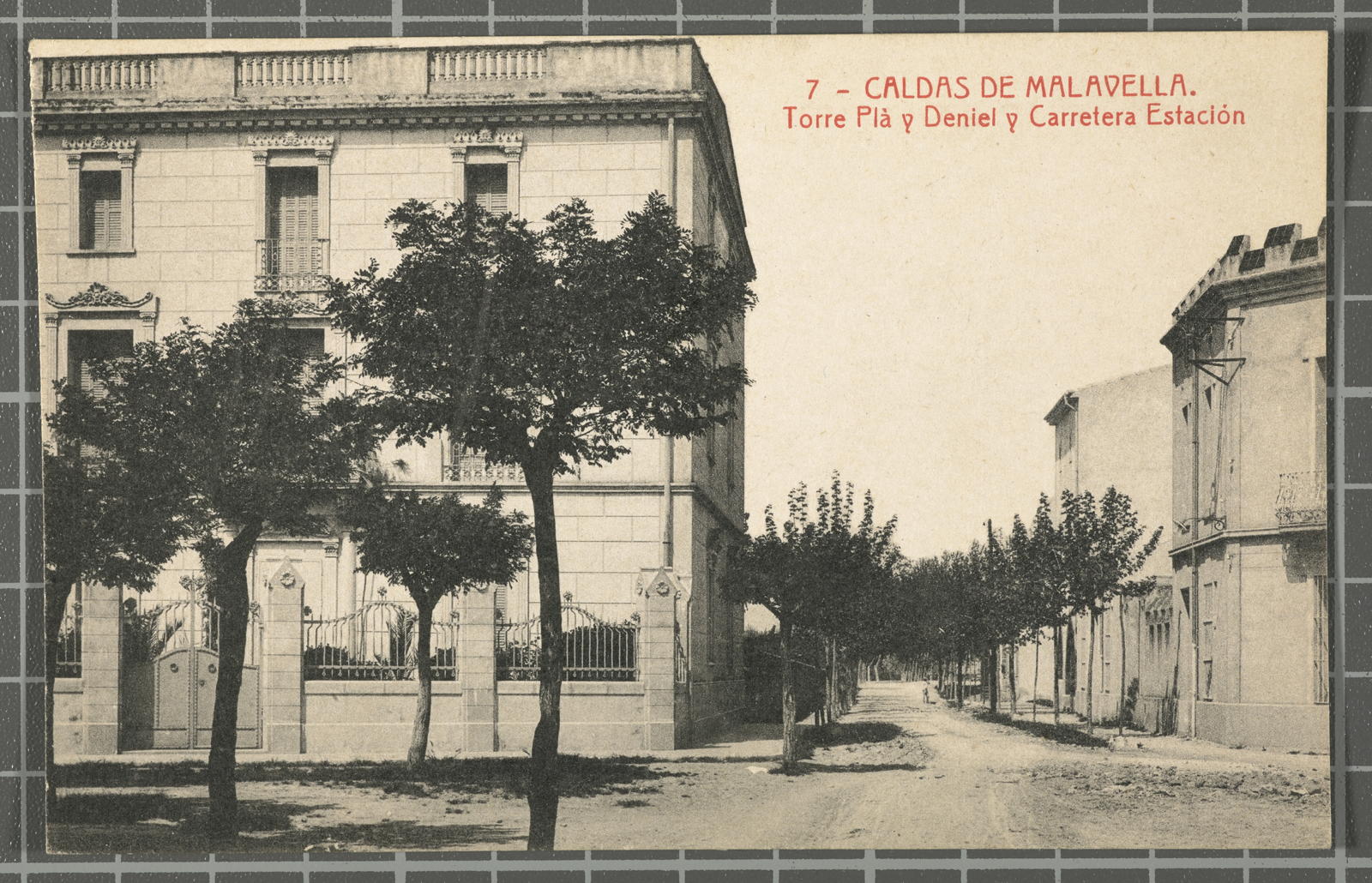 Desconegut, 7 - Caldas de Malavella. Torre Plà y Daniel y Carretera Estación