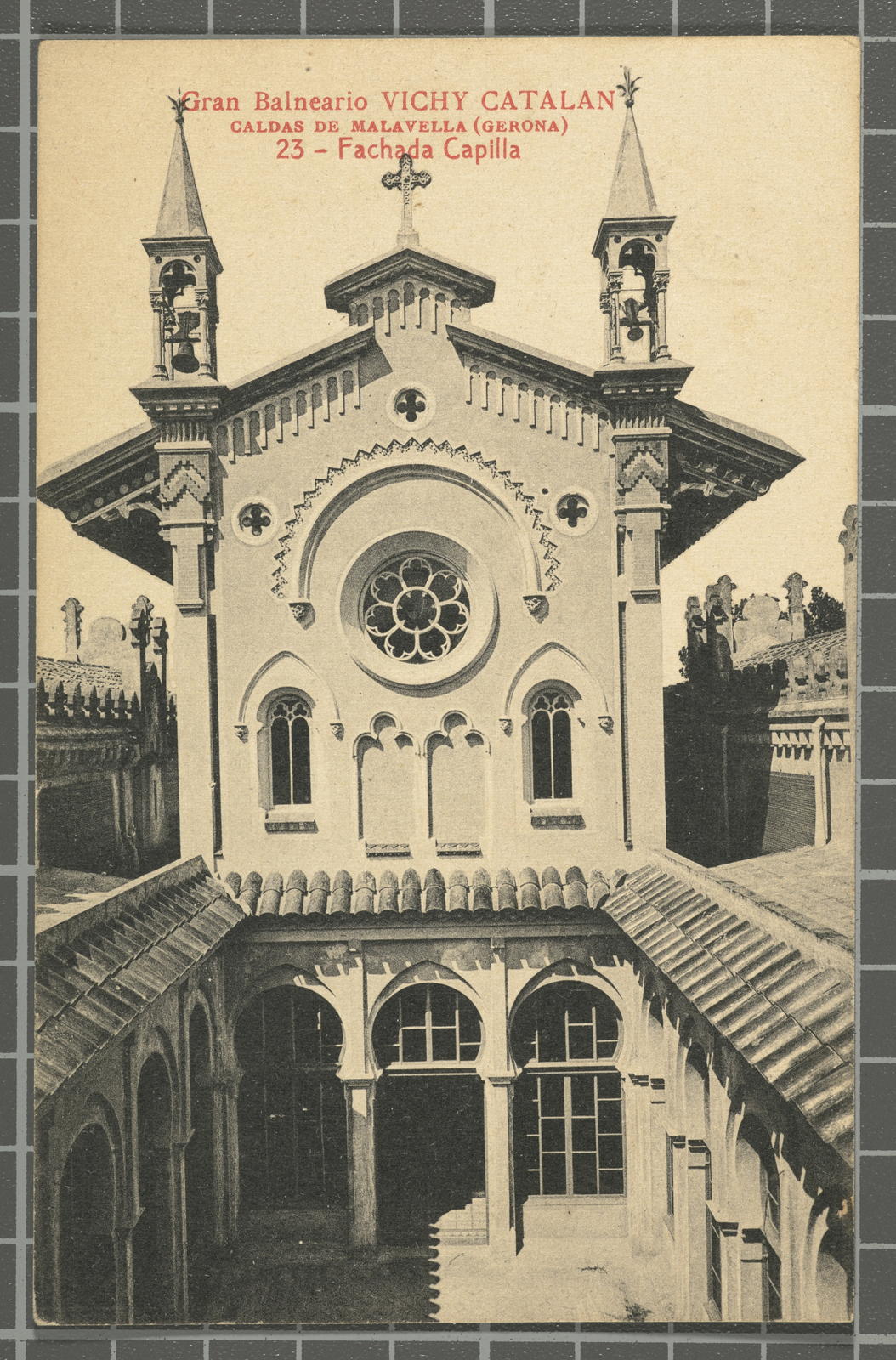 Desconegut, Gran Balneario Vichy. Caldas de Malavella (Gerona). 23 - Fachada Capilla