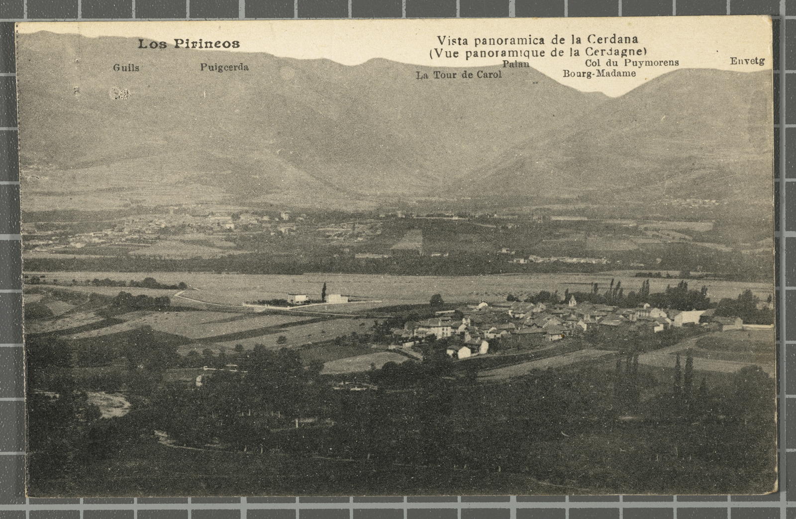 Desconegut, Los Pirineos. Vista panoramica de la Cerdaña.