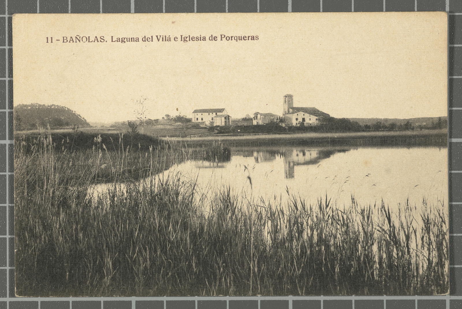 Desconegut, 11 - Bañolas. Laguna del Vilá e Iglesia de Porqueras