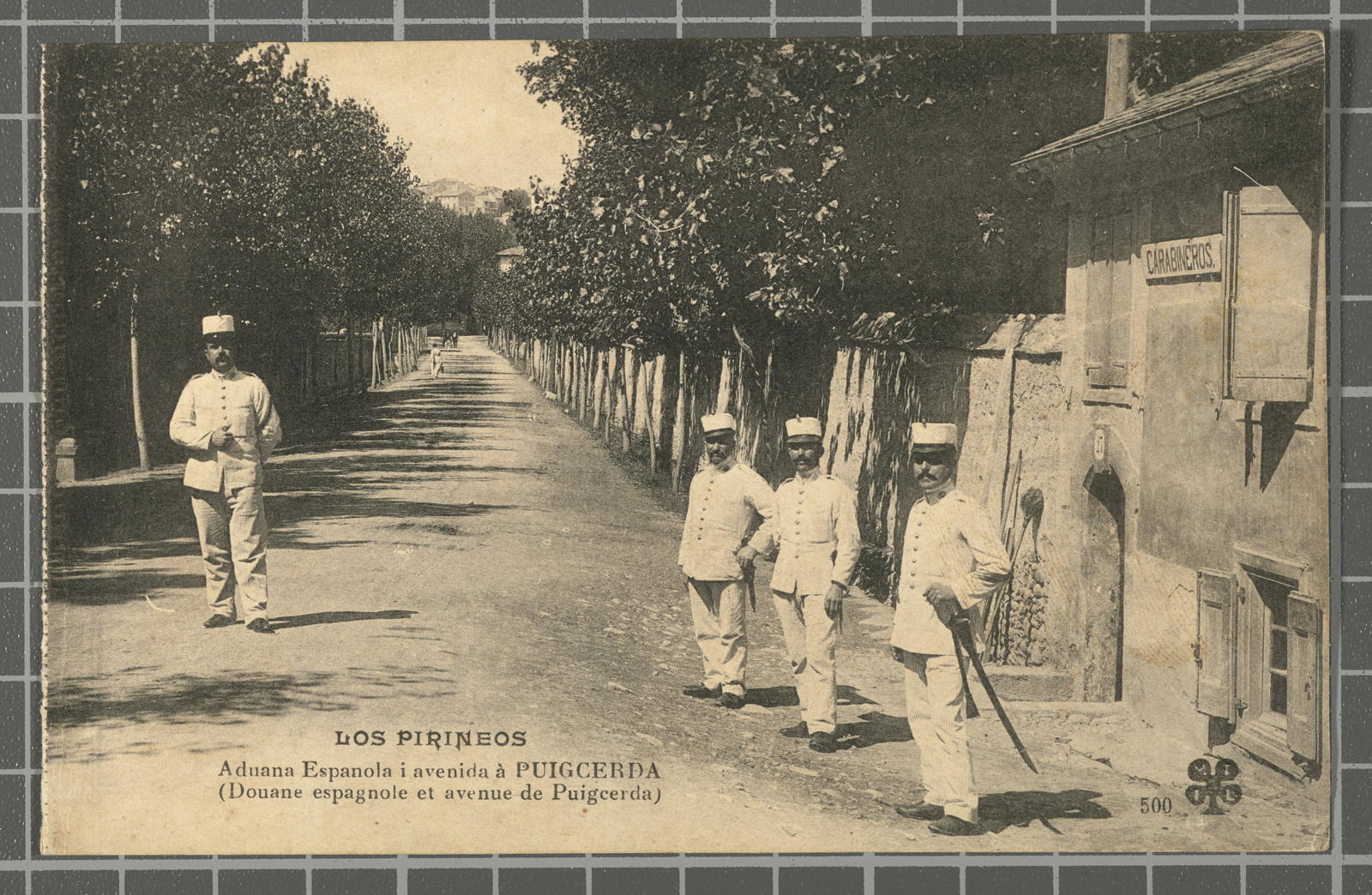 Desconegut, Los Pirineos. Aduana Espanola i avenida à Puigcerda (Douane espagnole et avenue de Puigcerda)