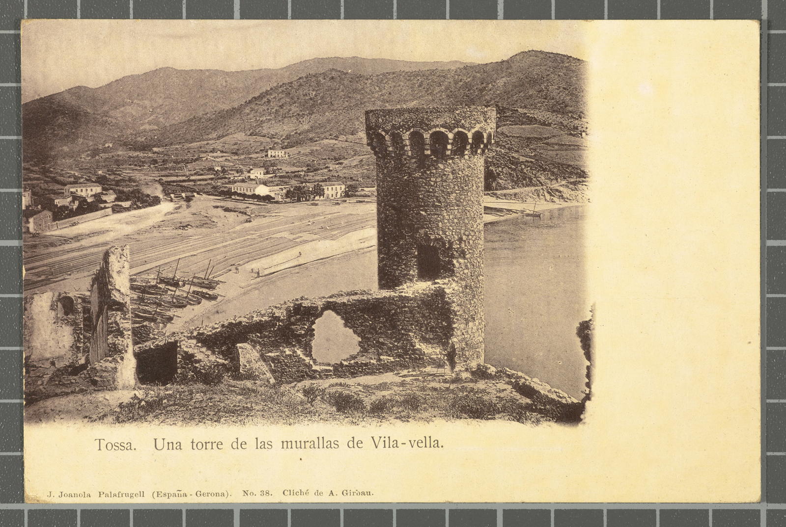 Desconegut, Tossa. A tower of the walls of Vila-vella.